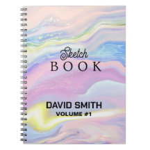 Sketchbook cadeau voor haar met aangepaste naamkle