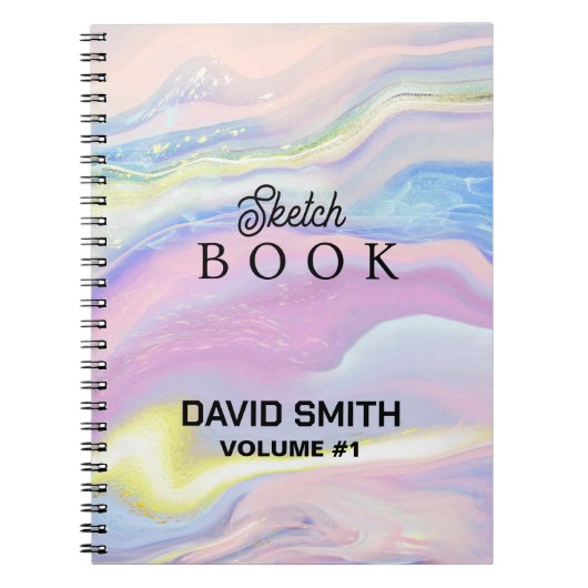 Sketchbook cadeau voor haar met aangepaste naamkle notitieboek (Voorkant)