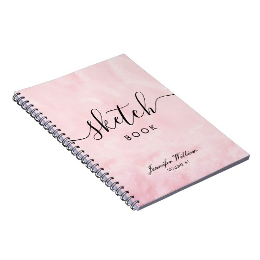 Sketchbook cadeau voor haar met aangepaste naamkle notitieboek (Rechterzijde)
