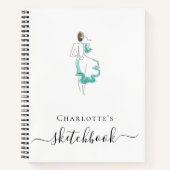 Sketchbook custom artwork monogram typografie notitieboek (Voorkant)