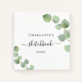 Sketchbook eucalyptus greenery script notitieboek (Voorkant)