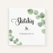 Sketchbook eucalyptus greenery script notitieboek (Voorkant)