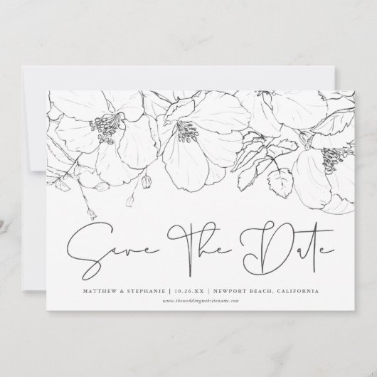 Sketchbook Florals BEWAREN de DATUM aankondiging (Voorkant)