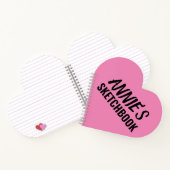 SKETCHBOOK GEPERSONALISEERDE HARTVORMIGE NAAM NOTITIEBOEK (Binnen)