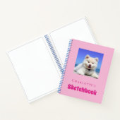 Sketchbook hond huisdier foto script roze meisje notitieboek (Binnen)