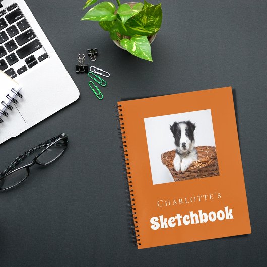 Sketchbook hond huisdier fotoscript verbrand sinaa notitieboek