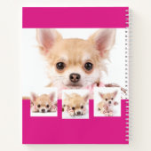 Sketchbook hond huisdier hete roze foto collage notitieboek (Achterkant)