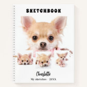 Sketchbook hond huisdier witte foto collage notitieboek (Voorkant)