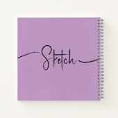 Sketchbook Jouw naam Script Blauwgroen Blauw Notitieboek (Achterkant)