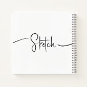 Sketchbook Jouw naam Script Blauwgroen Blauw Notitieboek (Achterkant)