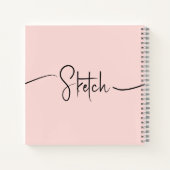 Sketchbook Jouw naam Script Blauwgroen Blauw Notitieboek (Achterkant)