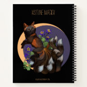 Sketchbook Kitsune and Columbine Flowers Notitieboek (Achterkant)