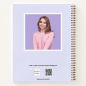 Sketchbook lavendel violet foto typografie notitieboek (Achterkant)