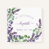 Sketchbook lavender eucalyptus greenery floral notitieboek (Voorkant)