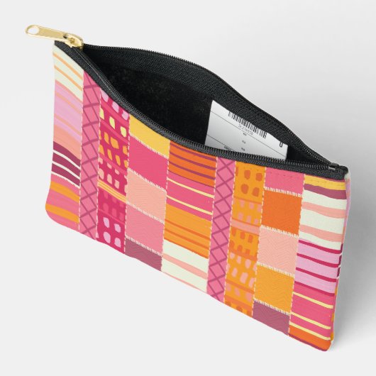 Sketchbook Marks-Textured Multicoloured Stripes Etui (Open)