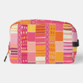 Sketchbook Marks-Textured Multicoloured Stripes Toilettasje (Achterkant)