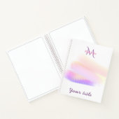 Sketchbook paarse gouden penseelstreken naam notitieboek (Binnen)