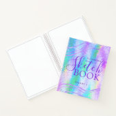 Sketchbook Paarse Iridescent Holographic Name Notitieboek (Binnen)