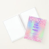 Sketchbook pink holographic inspirational quote notitieboek (Binnen)