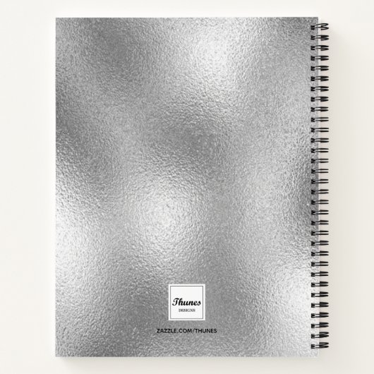 Sketchbook Silver Aangepast fotoscript monogram Notitieboek (Achterkant)