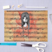 Sketchbook Sketch Grunge Girl Tissuepapier (Craft)