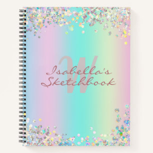 Sketchbook Unicorn Holographic Glitter Notitieboek