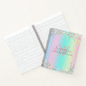 Sketchbook Unicorn Holographic Glitter Notitieboek (Binnen)