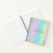 Sketchbook Unicorn Holographic Glitter Notitieboek (Binnen)
