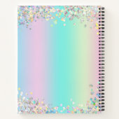 Sketchbook Unicorn Holographic Glitter Notitieboek (Achterkant)