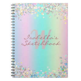 Sketchbook Unicorn Holographic Glitter Notitieboek