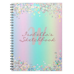 Sketchbook Unicorn Holographic Glitter Notitieboek