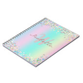 Sketchbook Unicorn Holographic Glitter Notitieboek (Linkerzijde)