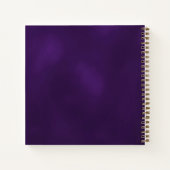 Sketchbook vlinder paarse gouden elegante naam notitieboek (Achterkant)