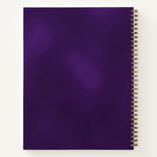 Sketchbook vlinder paarse gouden elegante naam notitieboek (Achterkant)