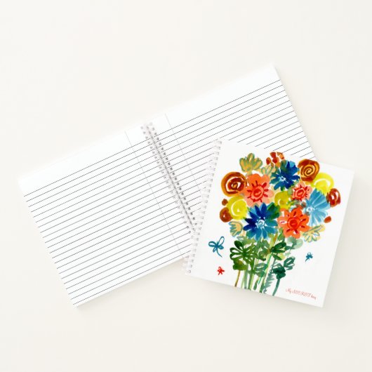Sketchbook waterverf bloemen notitieboek (Binnen)
