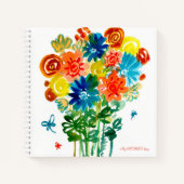 Sketchbook waterverf bloemen notitieboek (Voorkant)