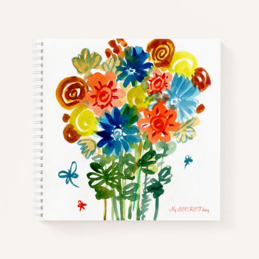 Sketchbook waterverf bloemen notitieboek (Voorkant)