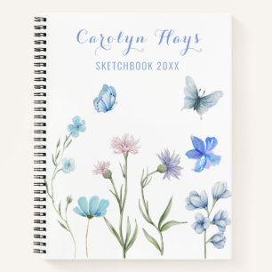 Sketchbook Waterverf Pastel Wildflower Naam Notitieboek