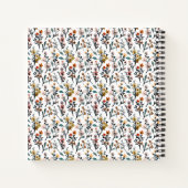 Sketchbook with Luxurious Floral Designs and Custo Notitieboek (Achterkant)