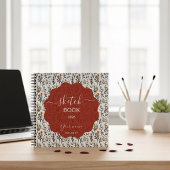 Sketchbook with Luxurious Floral Designs and Custo Notitieboek