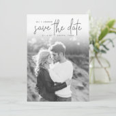 Sketched Announcement | De foto bewaart de Datum Save The Date (Staand voorkant)