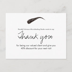 Sketched Brow Microblading Dankjewel Korting Briefkaart