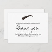 Sketched Brow Microblading Hartelijk Dank Korting Briefkaart (Voorkant / Achterkant)