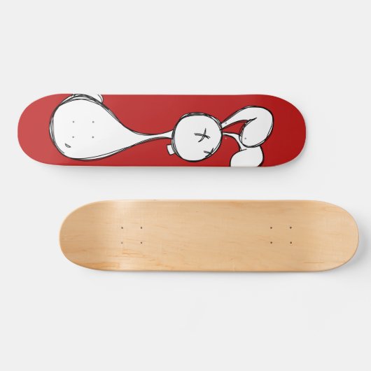 Sketched Bunny Skateboard (Horizontaal)