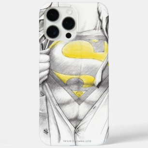 Sketched Chest Superman Logo iPhone 16 Pro Max Hoesje