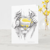 Sketched Chest Superman Logo Kaart (Gele Bloem)
