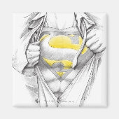 Sketched Chest Superman Logo Magneet (Voorkant)