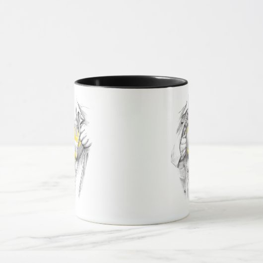 Sketched Chest Superman Logo Mok (Midden)