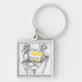 Sketched Chest Superman Logo Sleutelhanger (Voorkant)