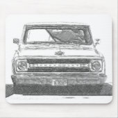 Sketched Chevy Truck Muismat (Voorkant)